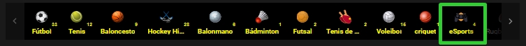 Selección de Deportes con eSport